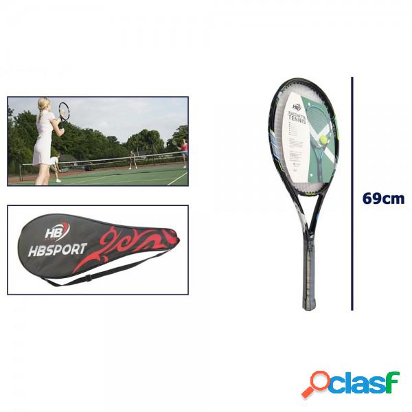 Trade Shop - Racchetta Da Tennis 69 Cm Nera Resistente