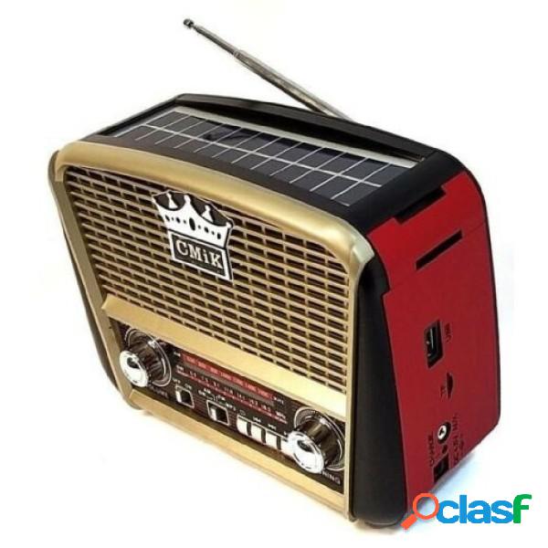Trade Shop - Radio Cmik Mk-455uc-bt Fm Ricarica Solare
