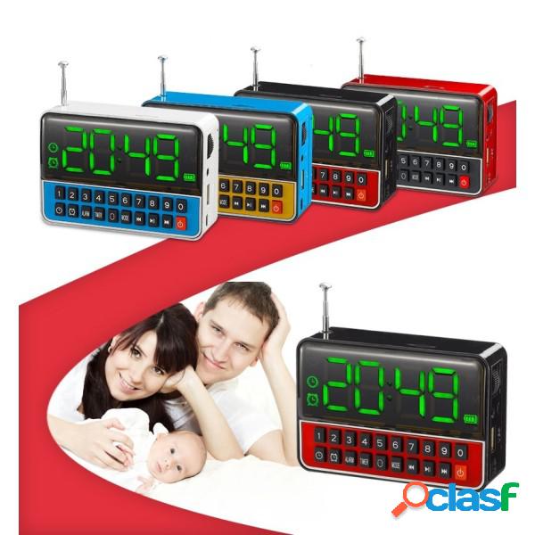 Trade Shop - Radio Sveglia Cassa Speaker Orologio Digitale
