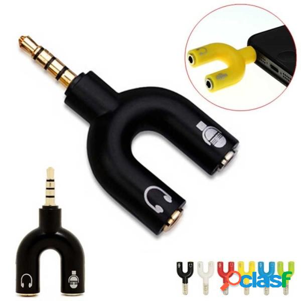 Trade Shop - Sdoppiatore Microfono Cuffia Headphone Splitter