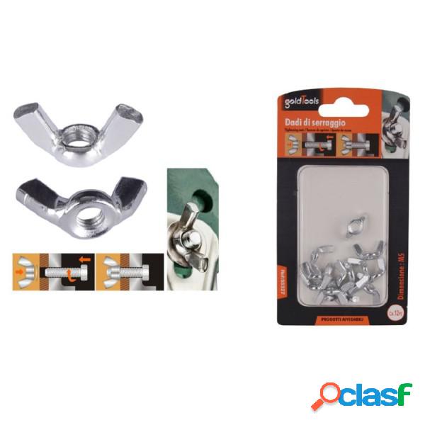 Trade Shop - Set 12 Pezzi Dadi Di Serraggio Dado Con Alette
