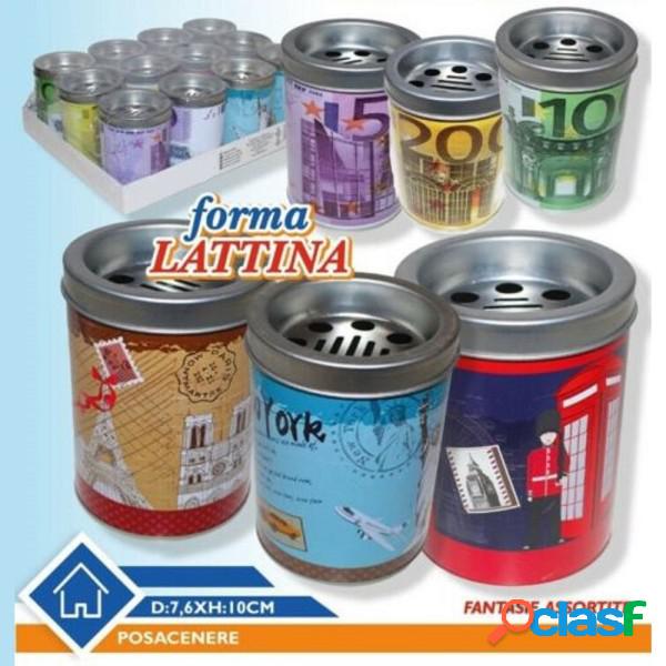 Trade Shop - Set 12 Pezzi Posacenere Ceneriera Metallico A