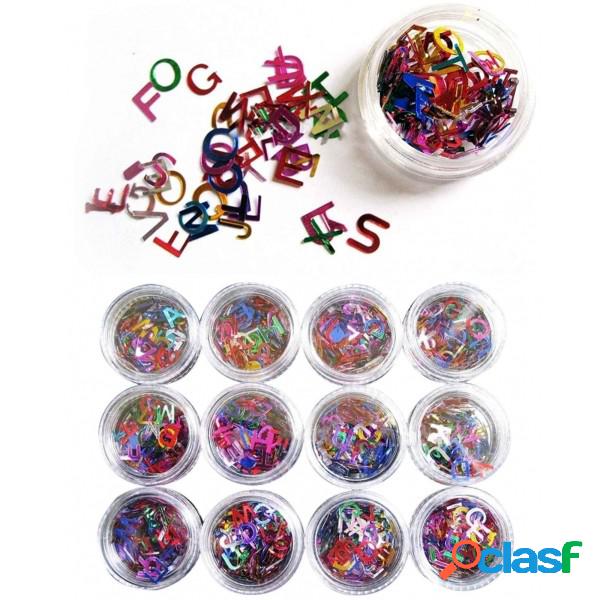 Trade Shop - Set 12 Pz. Decorazione Unghie Lettere Alfabeto