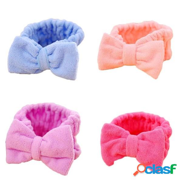 Trade Shop - Set 2 Pezzi Fascia Elastica Capelli Fiocco