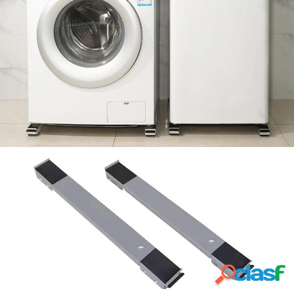 Trade Shop - Set 2 Piastre Basi Staffe Supporto Con Ruote