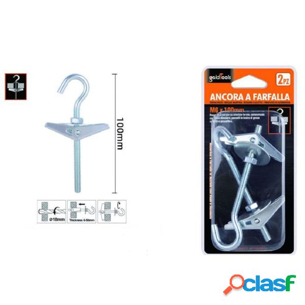 Trade Shop - Set 2pz Ancora A Farfalla Con Gancio Acciaio