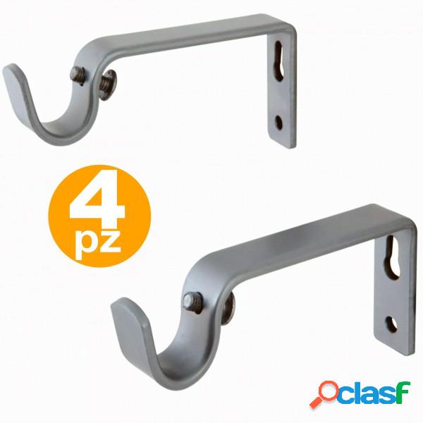 Trade Shop - Set 4 Ganci Gancio Supporto Per Bastone Tenda