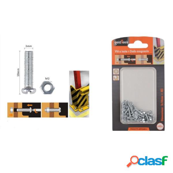 Trade Shop - Set 42pz Viti Vite Testa A Croce Tonda 3 X 10mm
