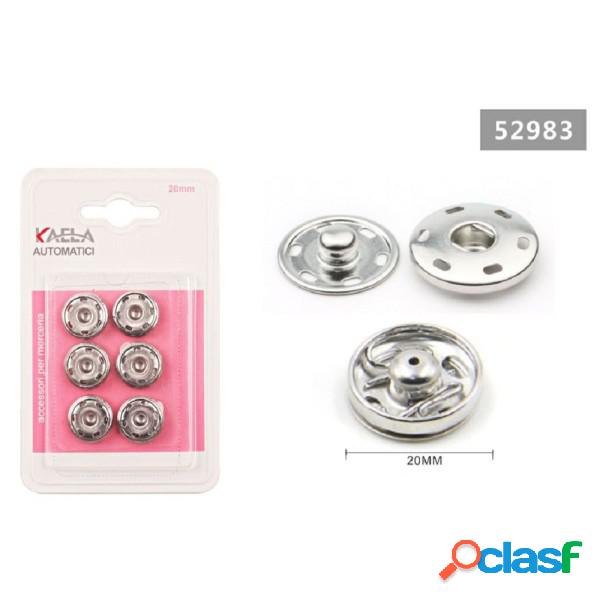 Trade Shop - Set 6 Paia Di Bottoni Automatici A Pressione ø