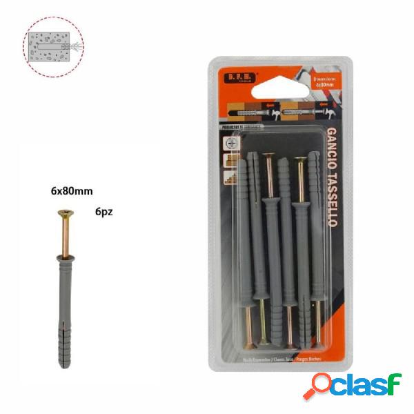 Trade Shop - Set 6 Pz Tasselli Fisher Viti Vite Chiodi