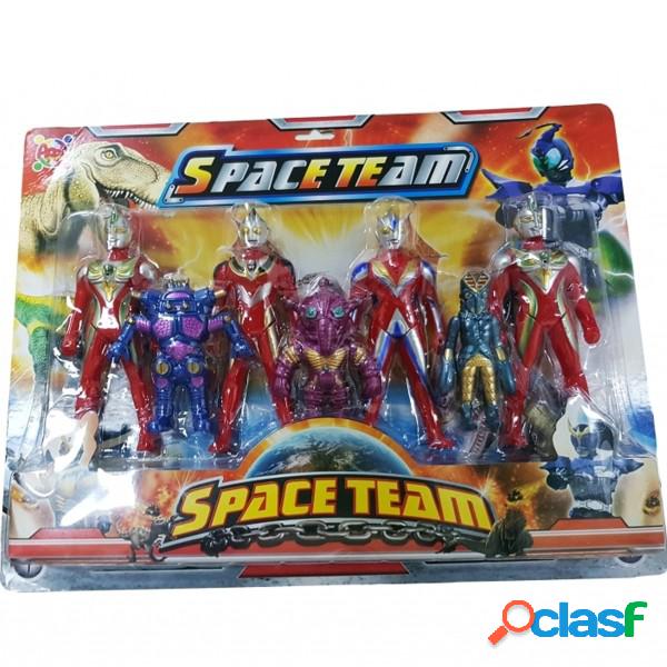 Trade Shop - Set 7pz. Power Space Team Personaggi Guerrieri