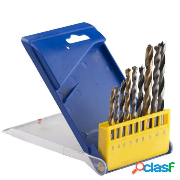 Trade Shop - Set 9 Pezzi Punte Combinate Per Trapano 5 / 6 /