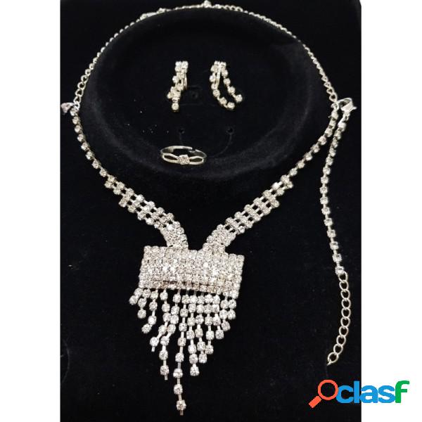 Trade Shop - Set Completo Parure Collana Rettangolo