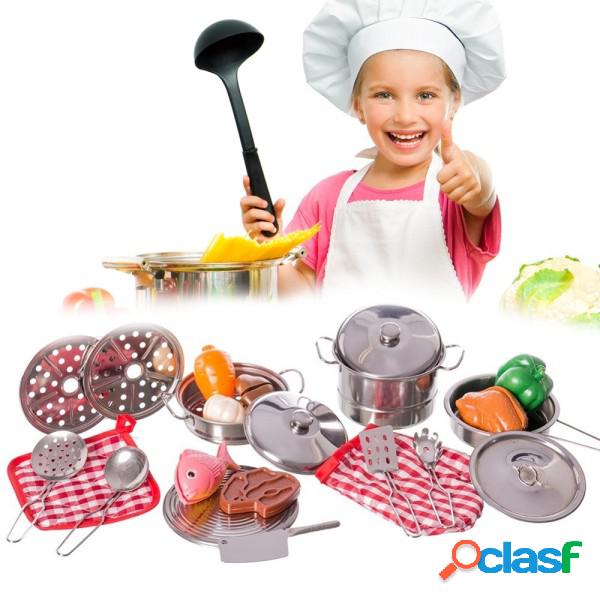 Trade Shop - Set Cucina Giocattoli Bambini In Metallo 23pz