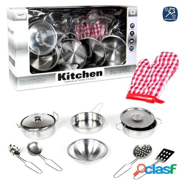 Trade Shop - Set Cucina Giocattoli Per Bambini In Metallo