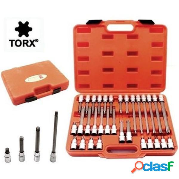 Trade Shop - Set Di Chiavi A Bussola Da 1/2 Con Inserti Torx