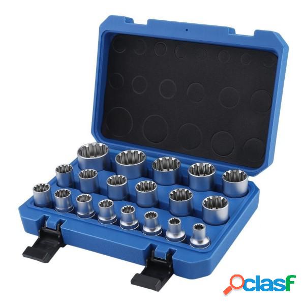 Trade Shop - Set Kit 19 Pz Chiavi A Bussole Torx In Lega Da