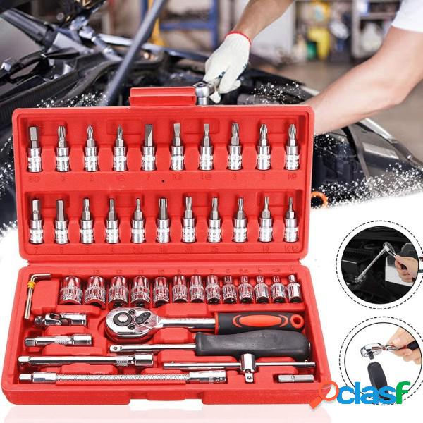 Trade Shop - Set Kit 46 Pezzi Chiavi A Bussola Con