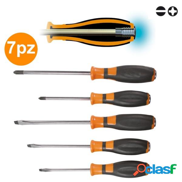 Trade Shop - Set Kit 7 Cacciaviti Cacciavite Impatto