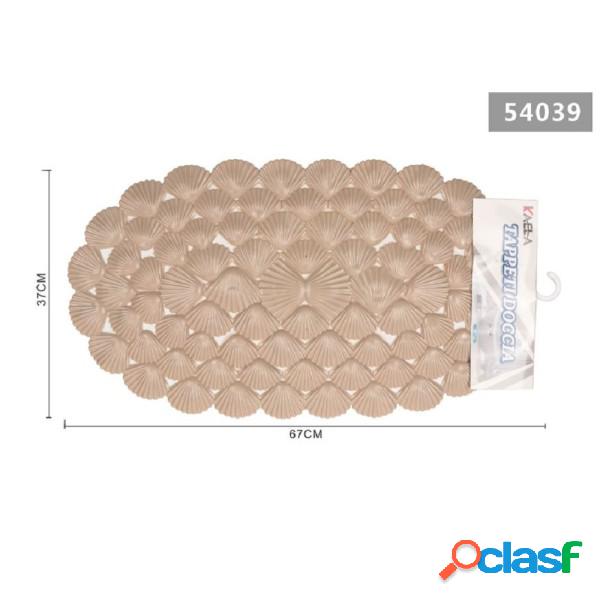 Trade Shop - Tappeto Antiscivolo Ovale Con Conchiglie Beige