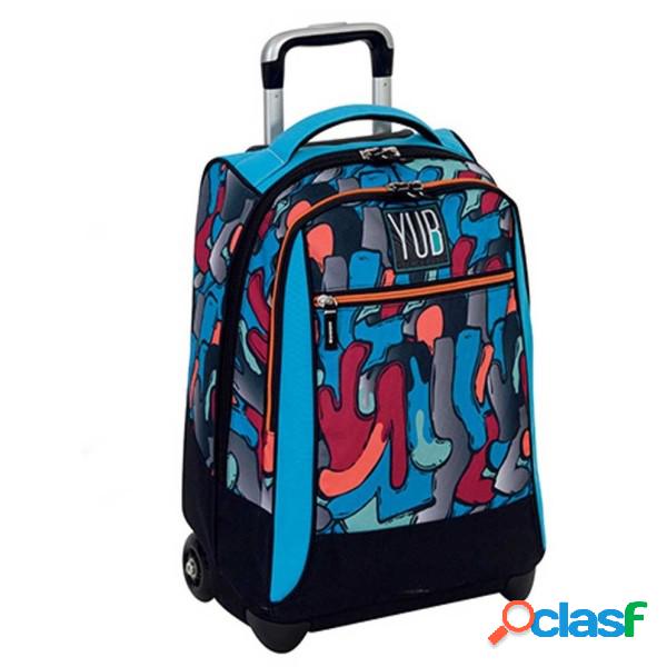 Trade Shop - Zaino Trolley Yub Murales Boy Blu Fantasia
