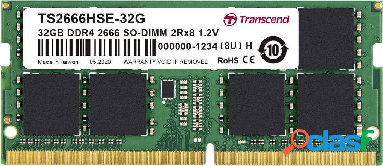 Transcend Modulo memoria Laptop DDR4 32 GB 1 x 32 GB 2666