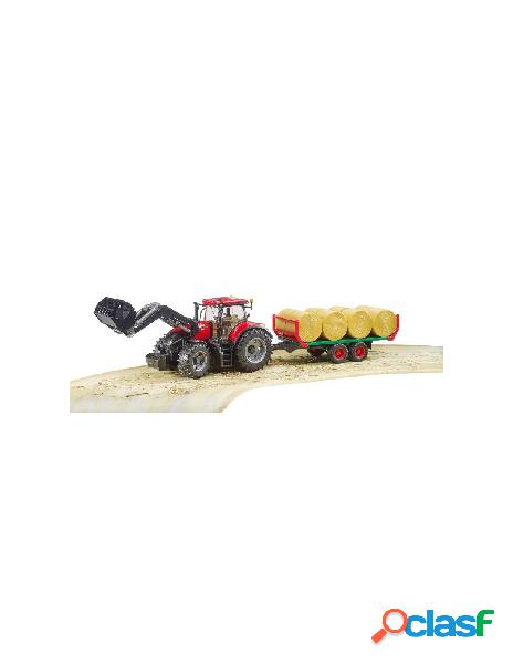 Trattore case ih optum 300 cvx con benna e rimorchio porta