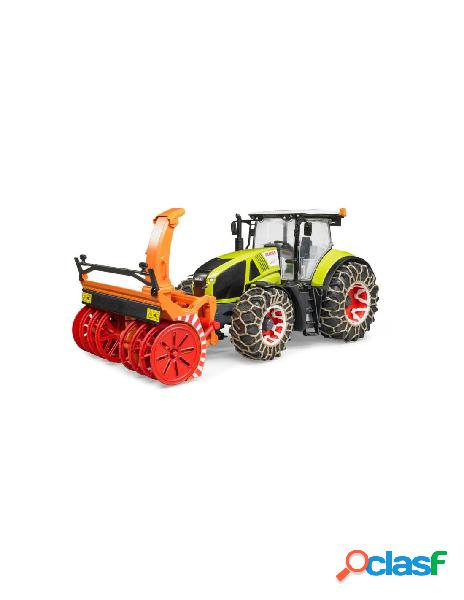 Trattore claas axion 950 con catene e fresa neve