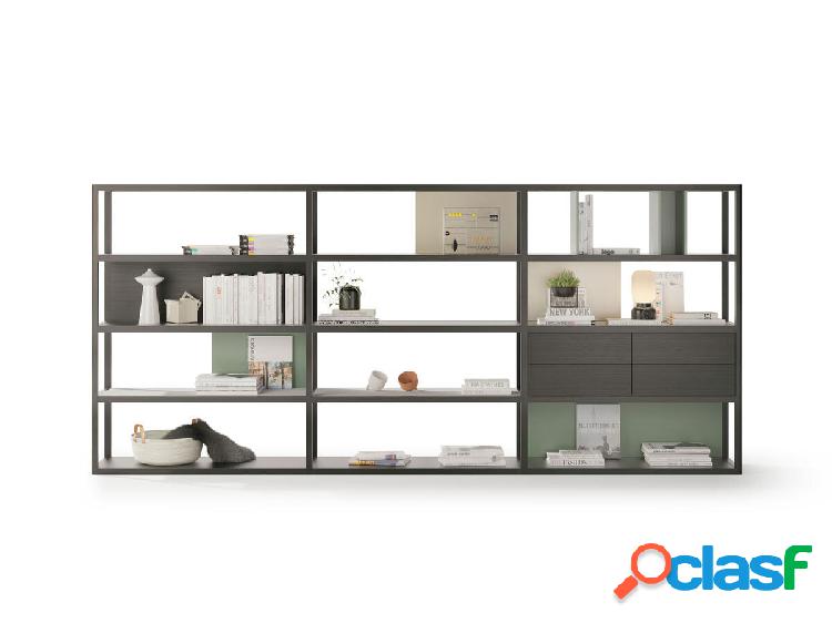 Treku Libreria Kai in Rovere Kai Black con dettagli in