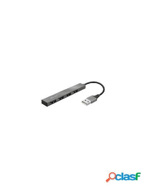 Trust - hub trust 23786 halyx aluminium 4 port usb 2.0 grey