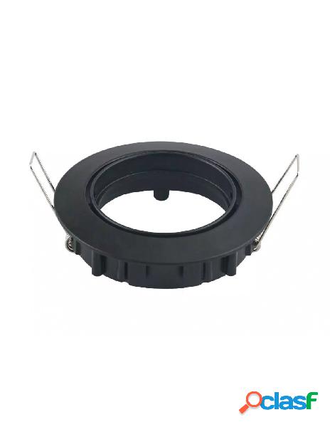 V-tac - porta faretto led gu10 mr16 rotondo con molla colore
