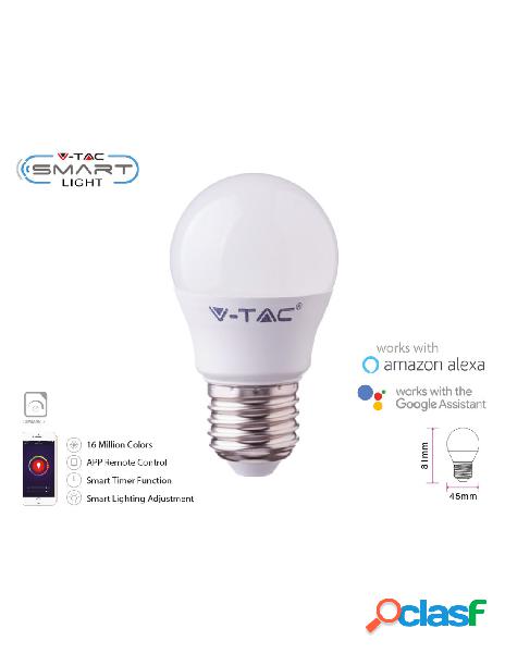 V-tac - v-tac smart lampada led bulb e27 g45 4,5w wifi rgb