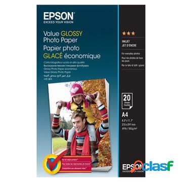 Value glossy photo paper - a4 - 20 fogli