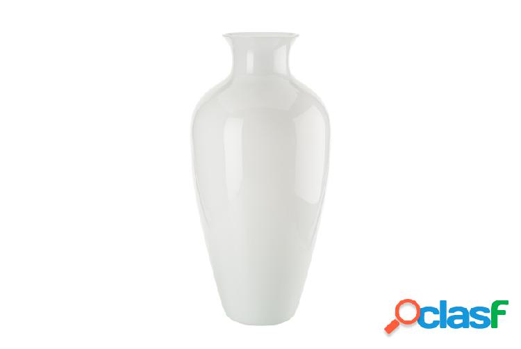 Venini Vaso Labuan vetro di Murano colore lattimo bianco