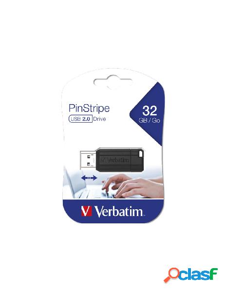 Verbatim chiavetta usb 32gb 2.0 pin-stripe black