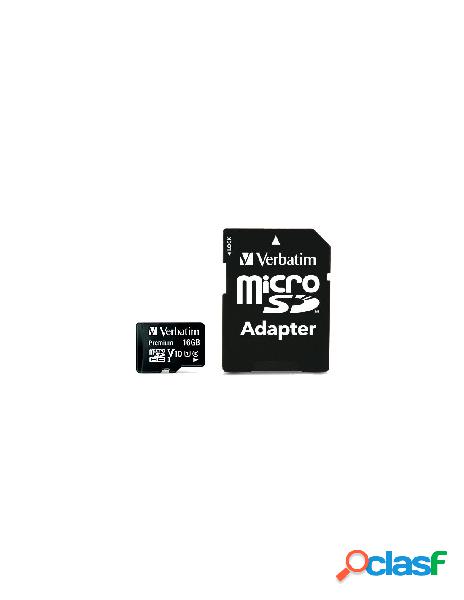 Verbatim - memoria micro sdhc 16 gb con adattatore - classe