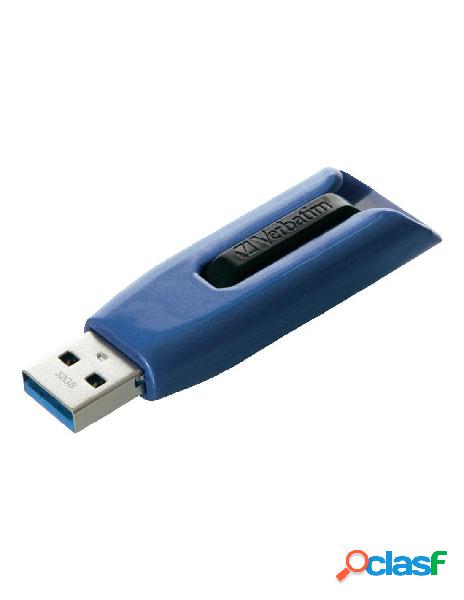 Verbatim - memoria usb 3.0 verbatim retrattile 32gb blu