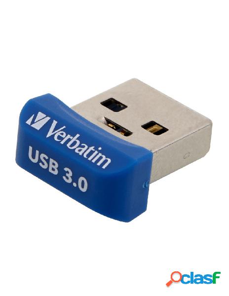 Verbatim - nano memoria usb 3.0 64gb blu