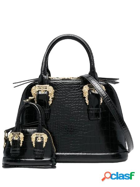 Versace Jeans Couture borsa a mano in similpelle effetto