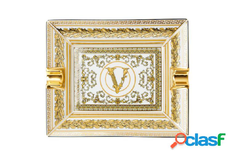 Versace Posacenere Virtus Gala porcellana bianco bianco oro