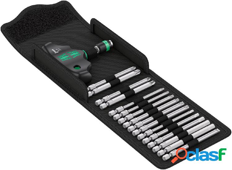WERA - Set di bit con impugnatura universale 17 pezzi,