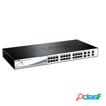 Web smart 24 porte fast poe ethernet des-1210-28p