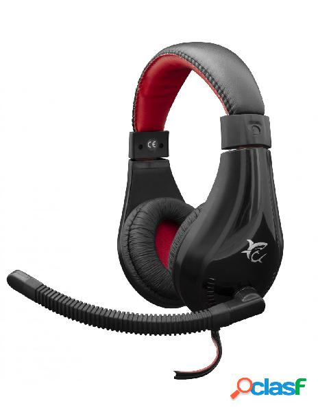 White shark - cuffie gaming con microfono serval nero rosso