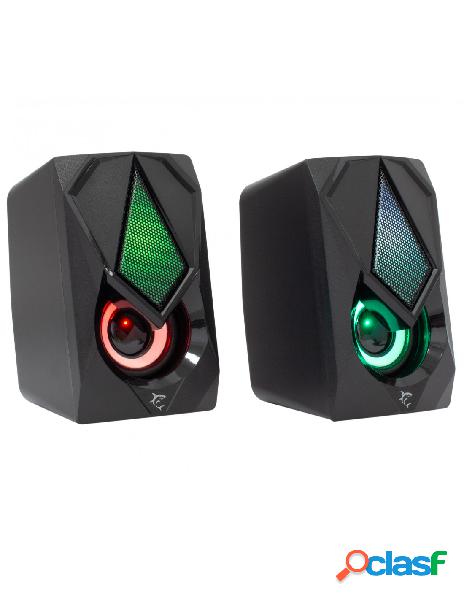 White shark - set altoparlanti gaming speakers usb rgb