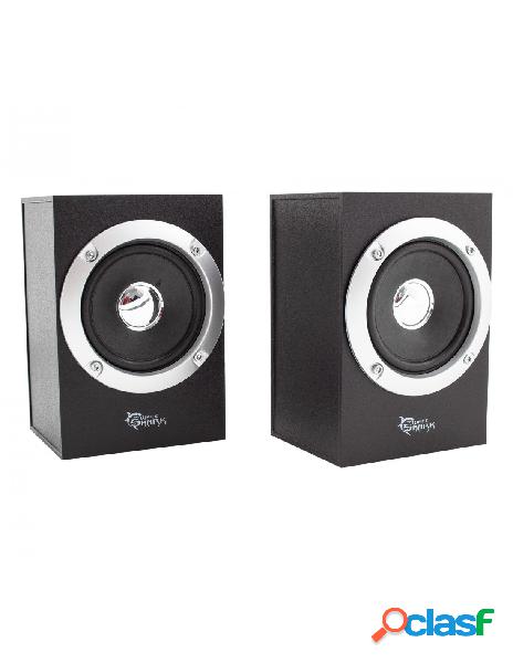 White shark - set altoparlanti speakers in legno per
