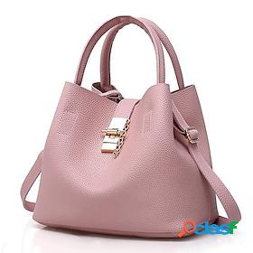 Womens Bags Patent Leather Shoulder Strap Bucket Bag Bag Set