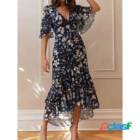 Womens Casual Dress Chiffon Dress A Line Dress Long Dress