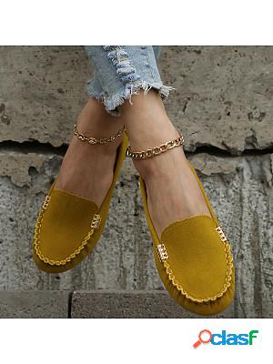 Womens Light Solid Color Flat Shoes
