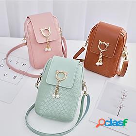 Womens PU Leather Mobile Phone Bag Outdoor Daily Date Floral