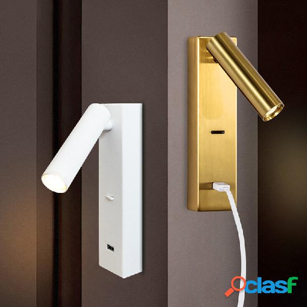 ZEROUNO Pennello Ottone LED Parete lampada Testiera da